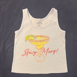 | light blue Spicy Marg!" Graphic Tank Top